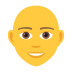 🧑‍🦲 person: bald display on JoyPixels